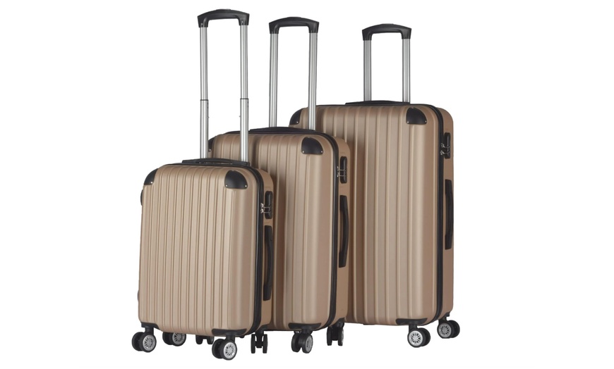 Image 11: Milano Premium 3pc ABS Hardcase luggage Set