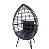 Image 3: Outdoor Rattan Standing Egg Chairs