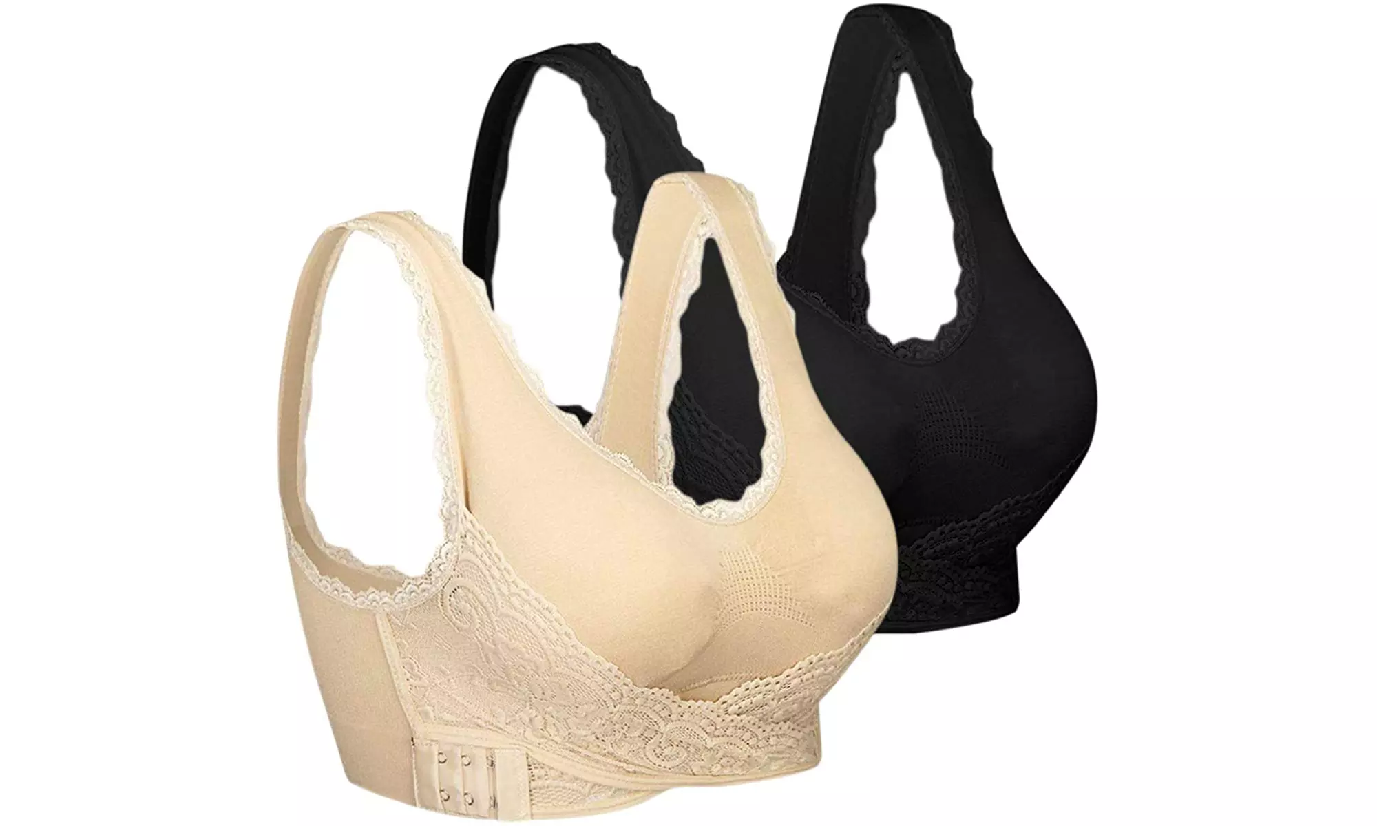 1, 2, ou 3 soutiens-gorge croisés effet dentelle