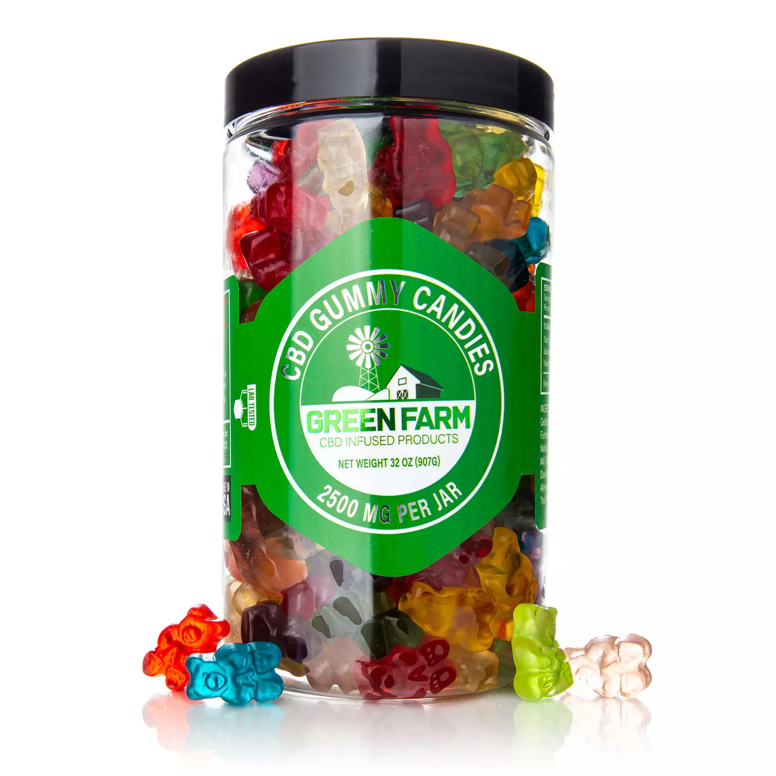 Explore Green Farm CBD Clear Bears: 500 to 5000 MG Power