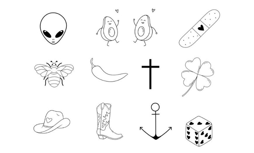 Image 6: 1 - 5 Fineline-Tattoos in der Größe nach Wahl für 1 Person