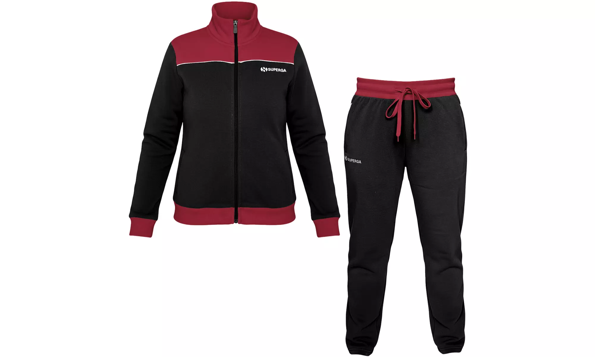 Tuta da donna in cotone felpato Superga