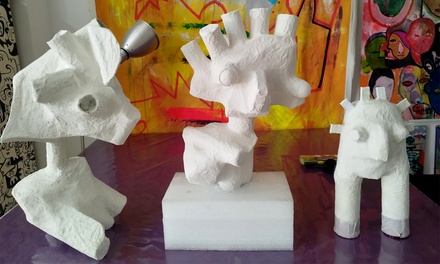 Para 1persona: taller de 4 clases de 1:30h de realización de escultura de papel maché - LNZARTE