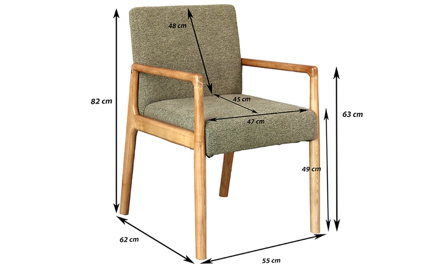 Image 26: Set di 2 poltrone in legno massello Doosense