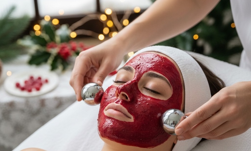 Image 2: Glow-Boosting 60 Minute Ruby, Merry Berry Glow, or Skyn LED Facial