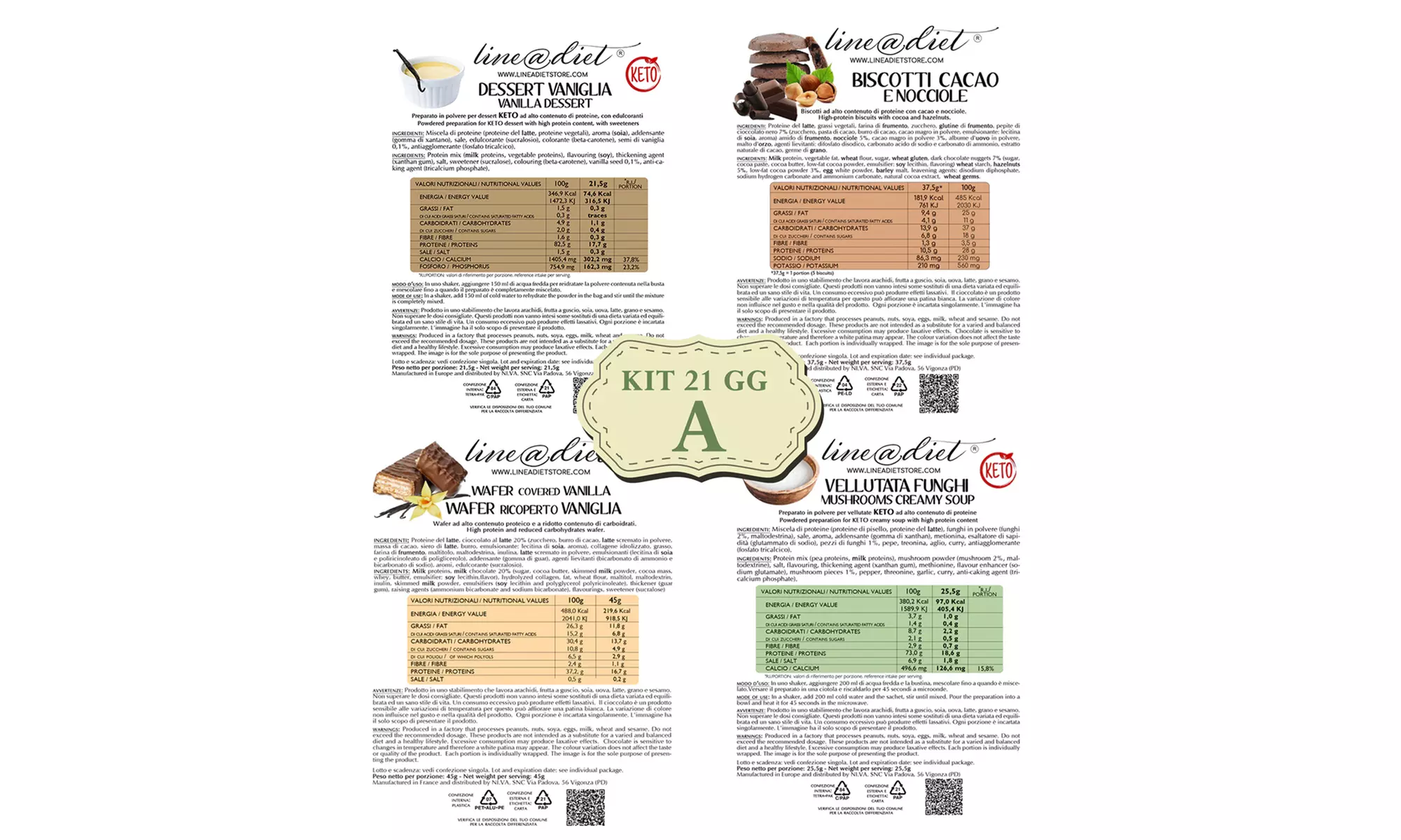 Box Dieta Keto Line@ per 21 giorni con guida alimentare