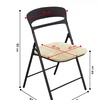Image 11: Juego de 4 sillas plegables de metal con asiento de madera