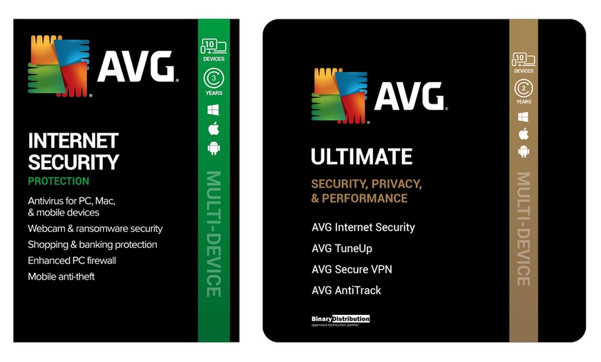 Image 1: Logiciel AVG Internet Security 2025 ou AVG Ultimate 2025 10 appareils