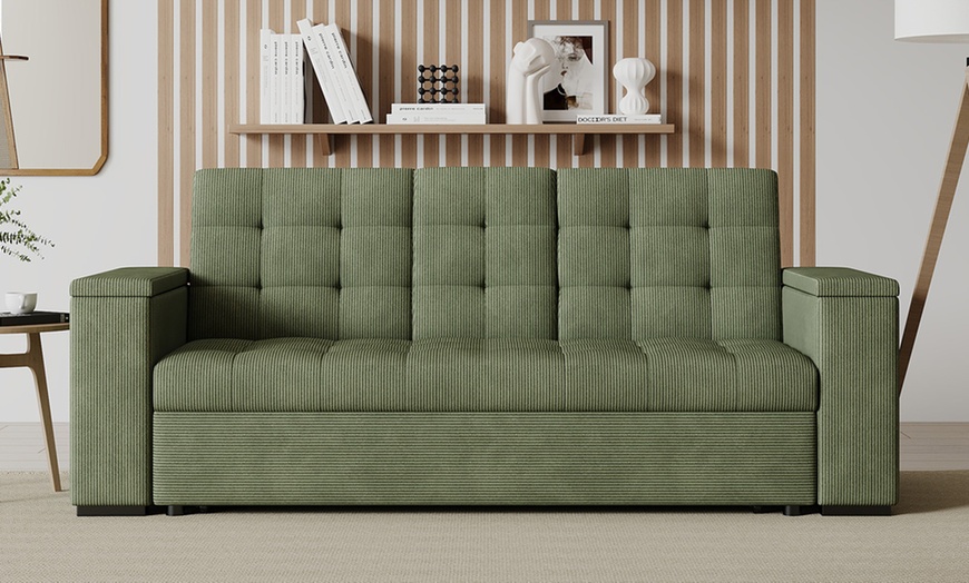 Image 41: Canapé convertible "Tilia" 3 places en tissu Kocoon