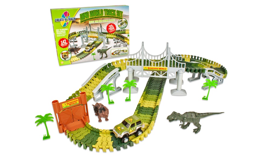 Image 2: Create-a-Track Dino World Playset