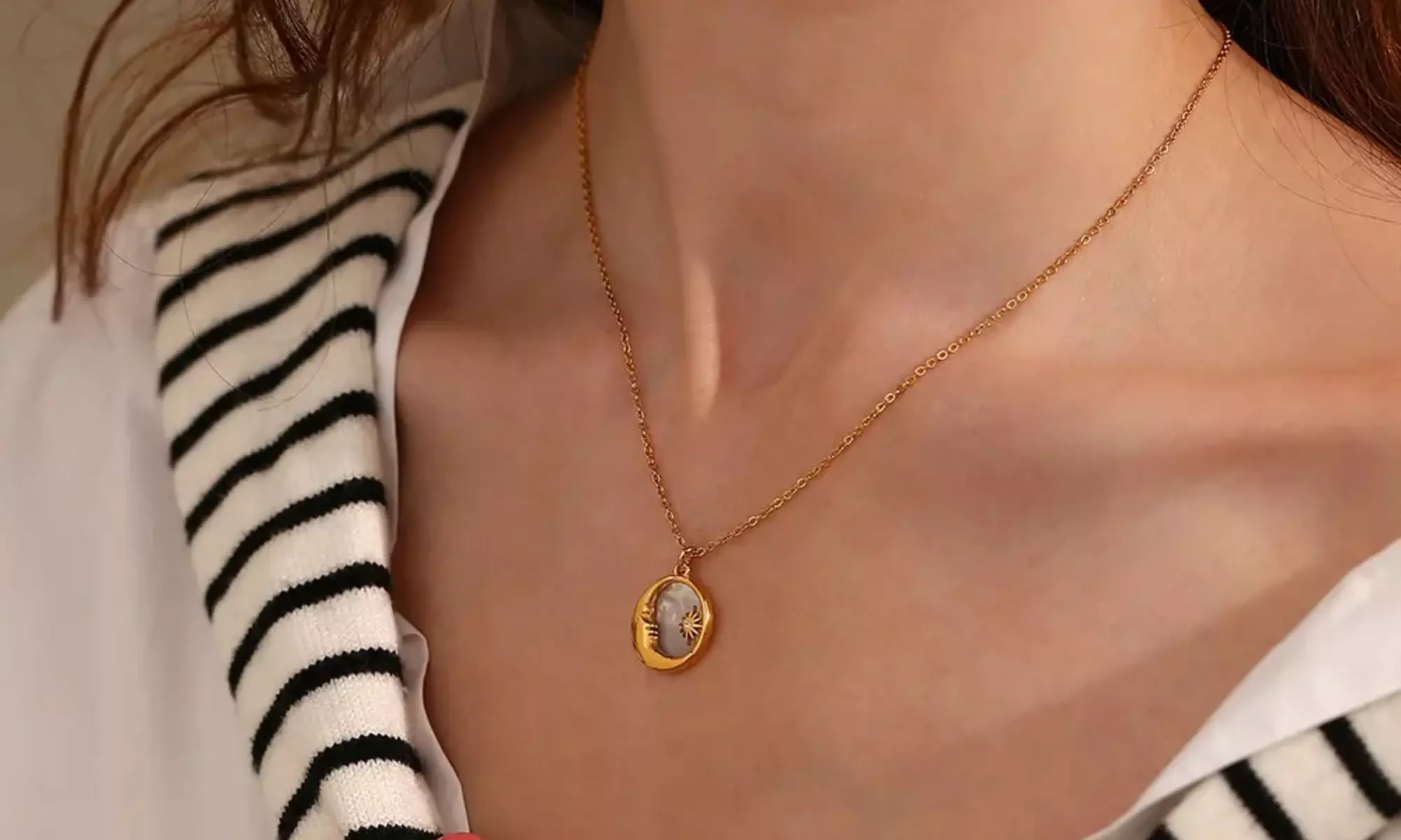 Collier plaqué or 18 carats