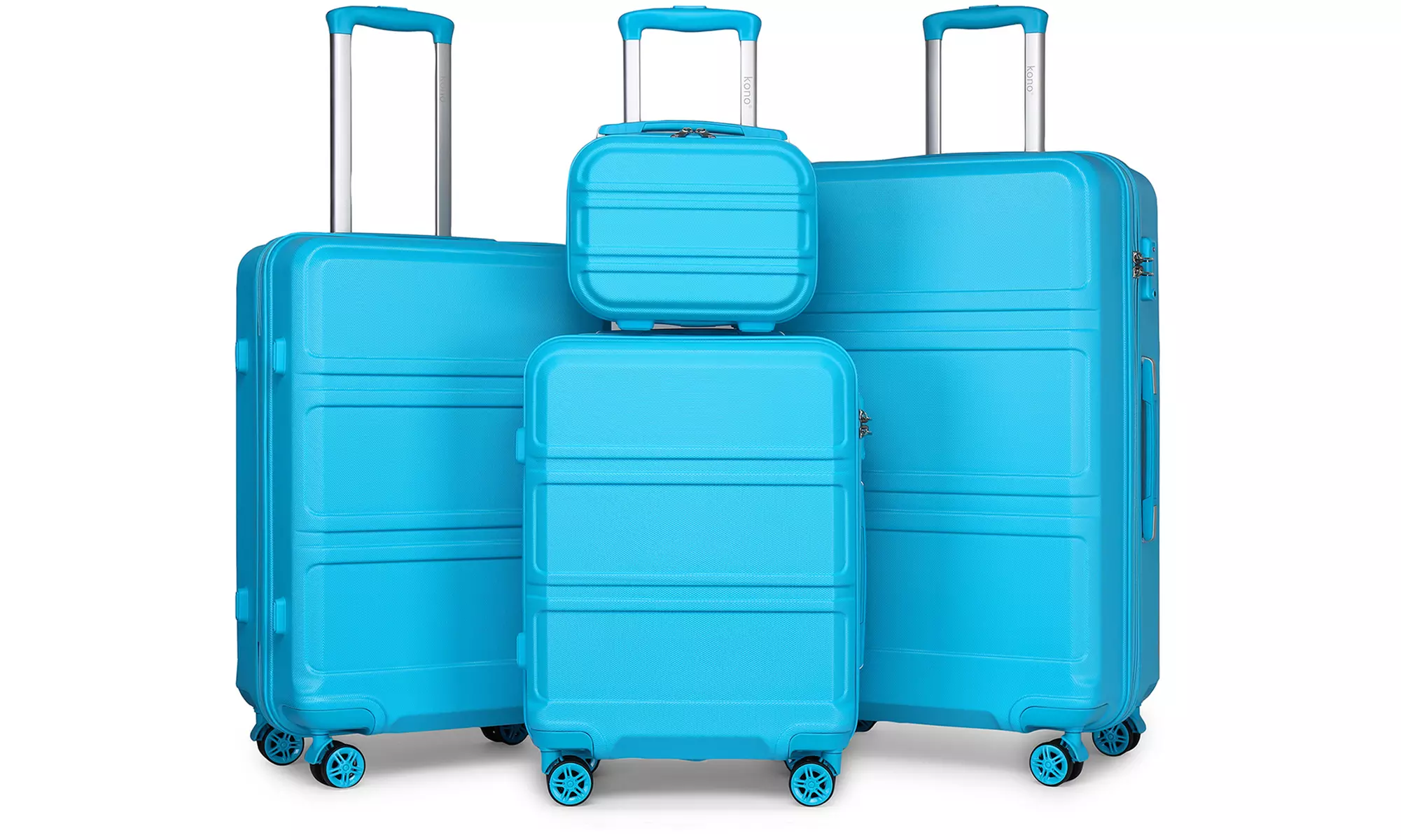 Valises avec 4 roues pivotantes et verrou TSA