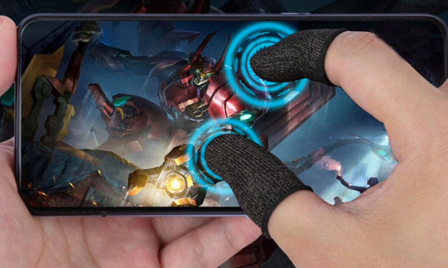 US 5-10 Paris Gaming phones Finger Sleeves Breathable Anti Sweat Ultra Sensitive
