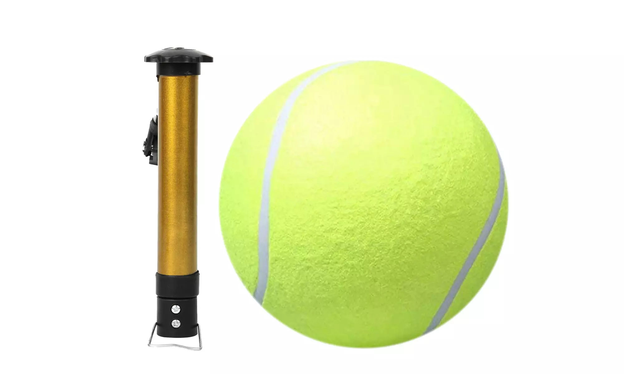 Zummy Pets Giant Jumbo Tennis Ball (Pump Included)