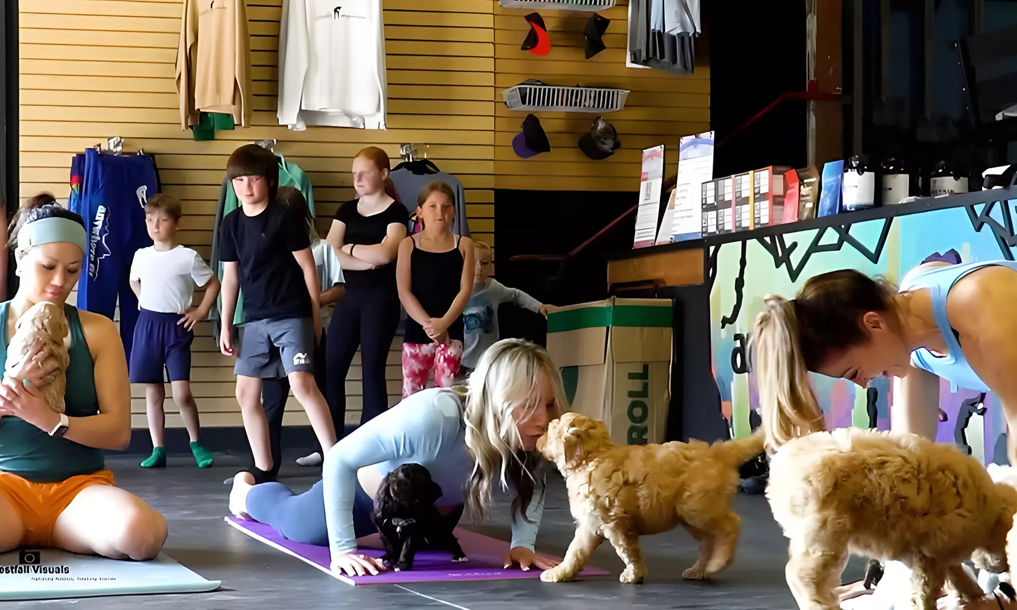 Discover Happiness with 1, 5 or 10 60-Minute Puppy Yoga Classes at Pawsitive Vibes Yoga (Up to 50% Off) - Primary Image