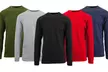 Galaxy By Harvic Men's Cotton-Blend Long Sleeve Crew Neck Tee - Second Medium