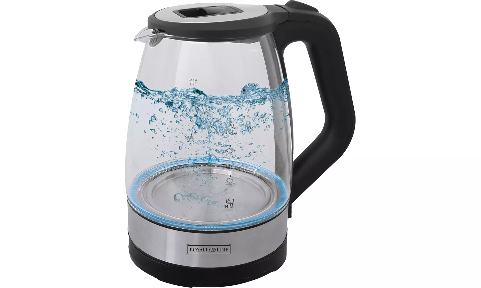 Bouilloire électrique 1,7L en verre Royalty Line