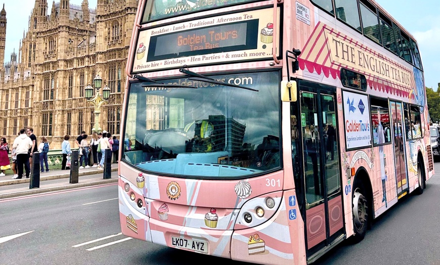 Image 1: Enjoy Afternoon Tea and Taylor Swift's Top Hits on a London Bus Tour