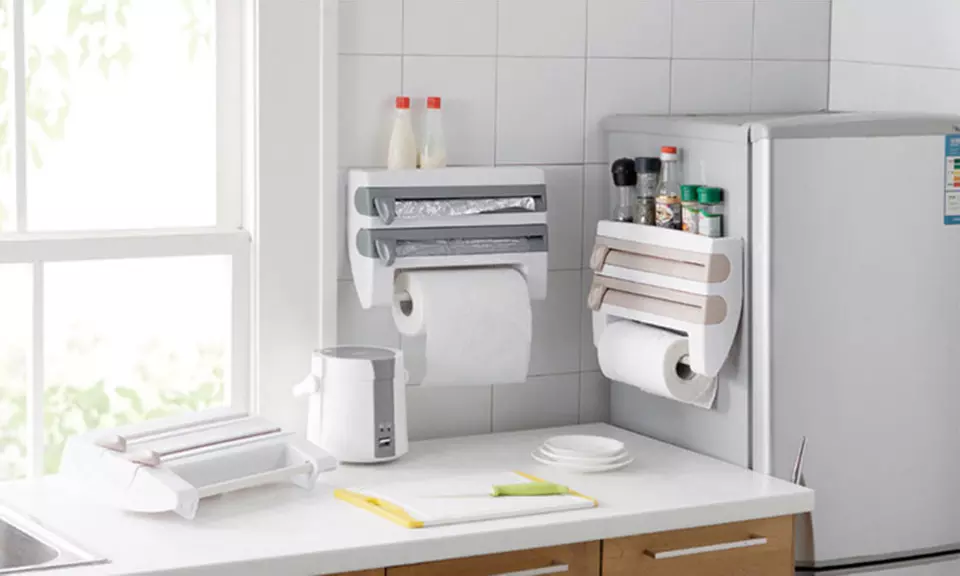 4-in-1 Kitchen Organizer and Paper Towel Holder​​​​​​​ - Primary Image