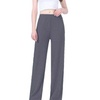 Image 10: Wide Leg Rib Knit Casual Bottoms