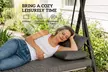 Outsunny 3-Seater Convertible Garden Swing Chair with Canopy in Dark Grey - Image 6