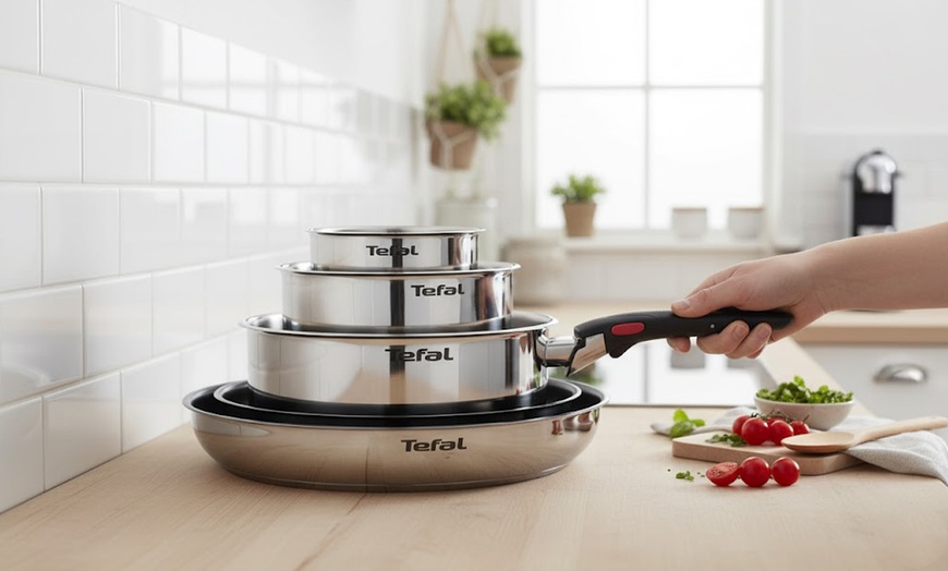Image 4: Tefal Ingenio Emotion Five Piece Stainless Steel Pan Set