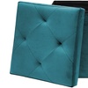 Image 3: Pouf carré de 38 cm en velours Milo