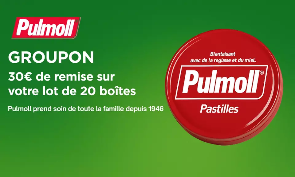 30 € de remise sur 2 barquettes Pulmoll original sur Bonbon France