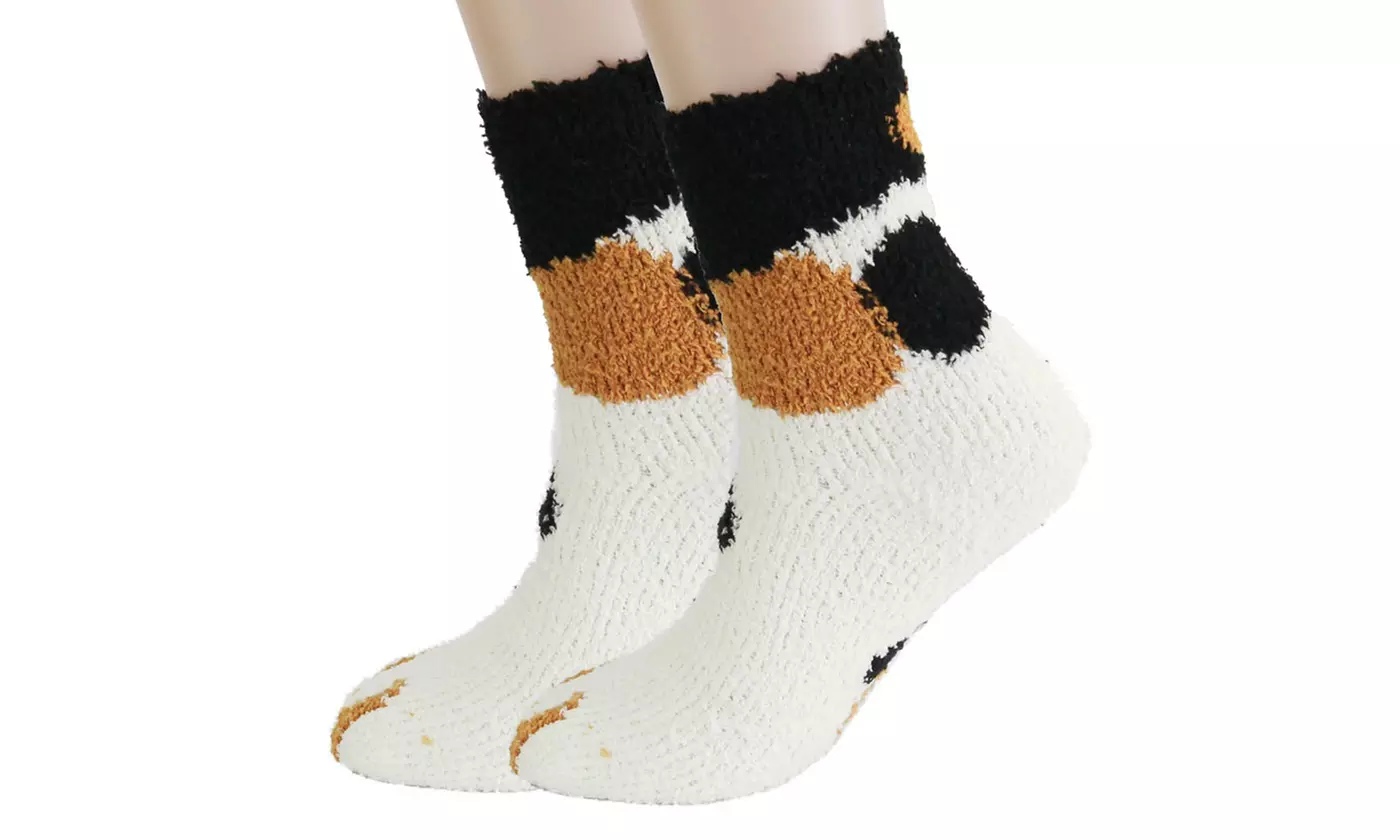Winter Cat Claws Cute Thick Warm Sleep Floor Socks Sleep Indoor Socks