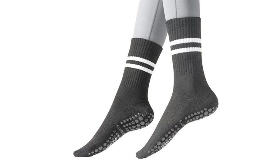 Image 4: Three Packs of Slip-Resistant Workout Socks