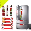 Image 1: Christmas Fridge Door Handle Covers Set