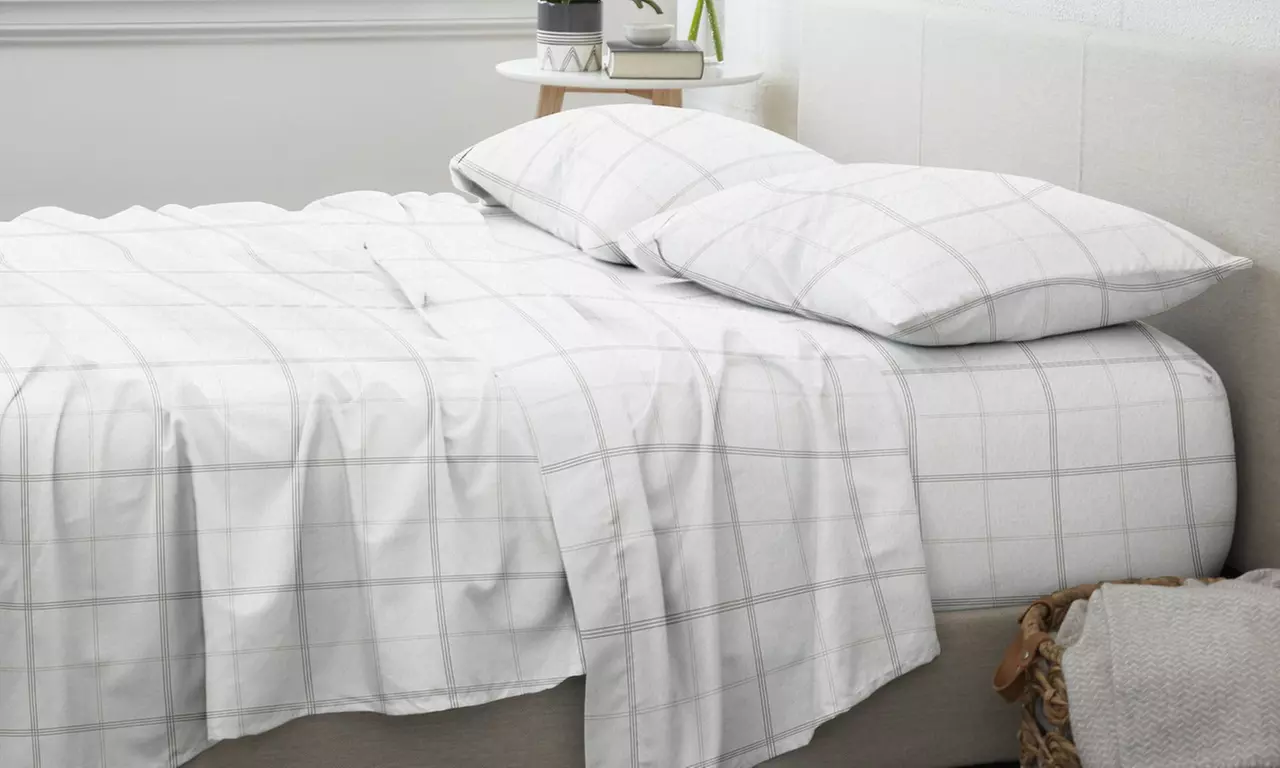 Home Collection Premium 4 Piece Ultra Soft Flannel Bed Sheet Set
