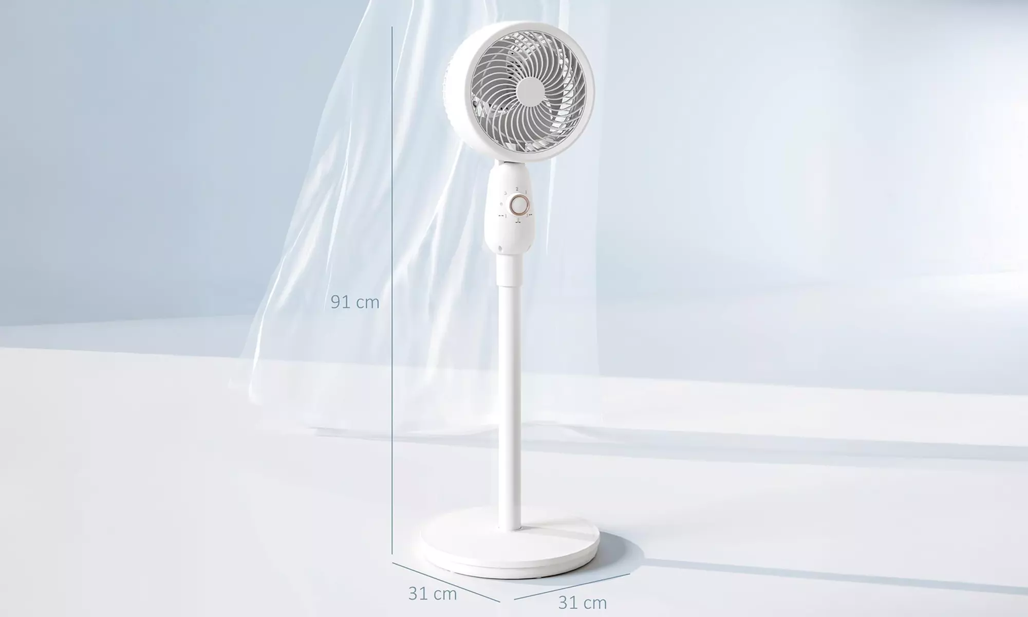 HomCom 12-Inch Floor Standing Fan
