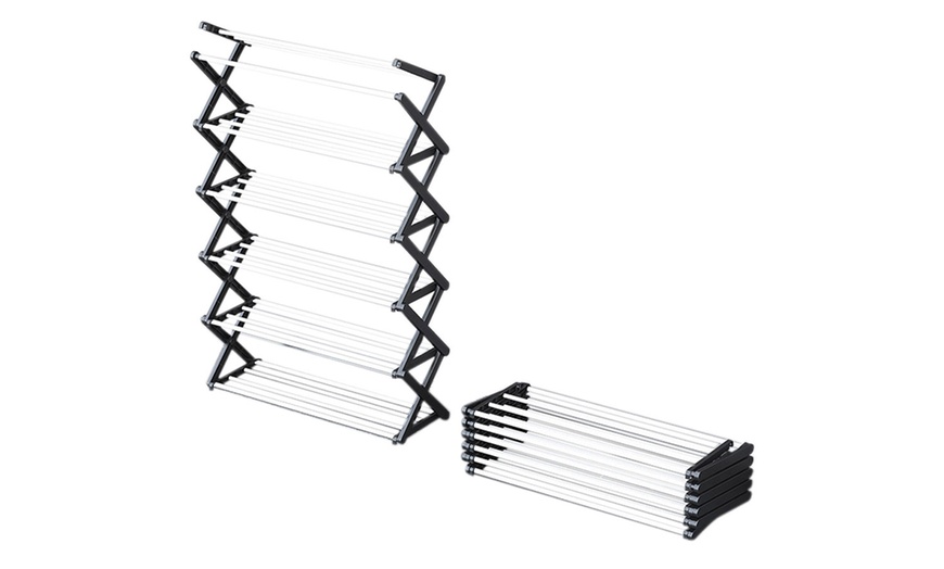 Image 3: Six-Tiers Foldable Metal Shoe Rack