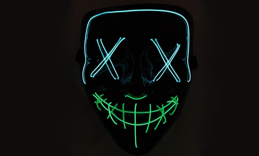 Image 5: Halloween LED Purge Mask Light Up Funny Masks