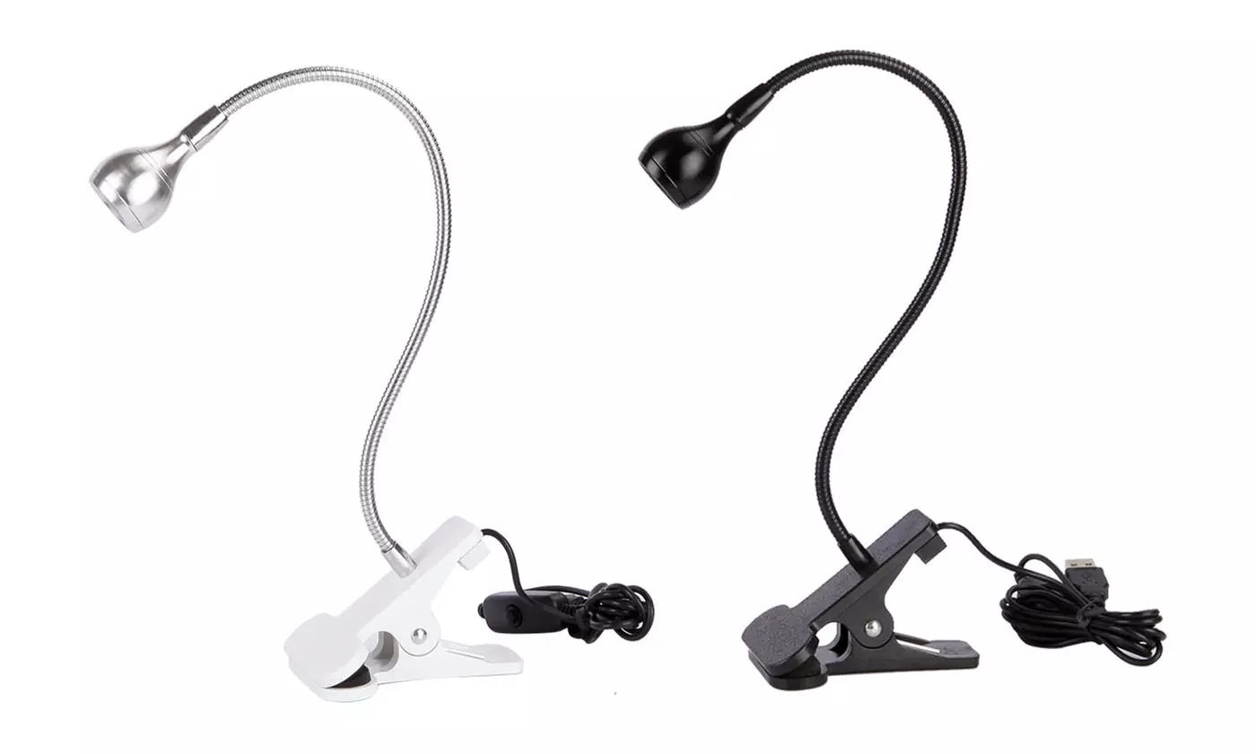 USB Clip on Night Light Reading Light Lamp for Desk Bed Computers
