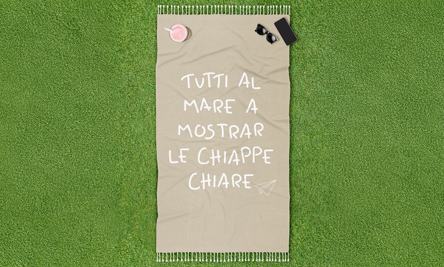 Image 4: Telo mare in spugna con pochette