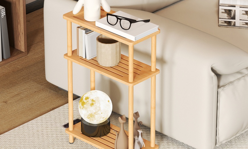 Image 4: HOMCOM 3-Tier Slim End Table