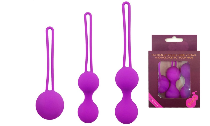 Image 5: 3Pcs/set Silicone Kegal Exercise Balls Tightening Vaginal Muscle Control