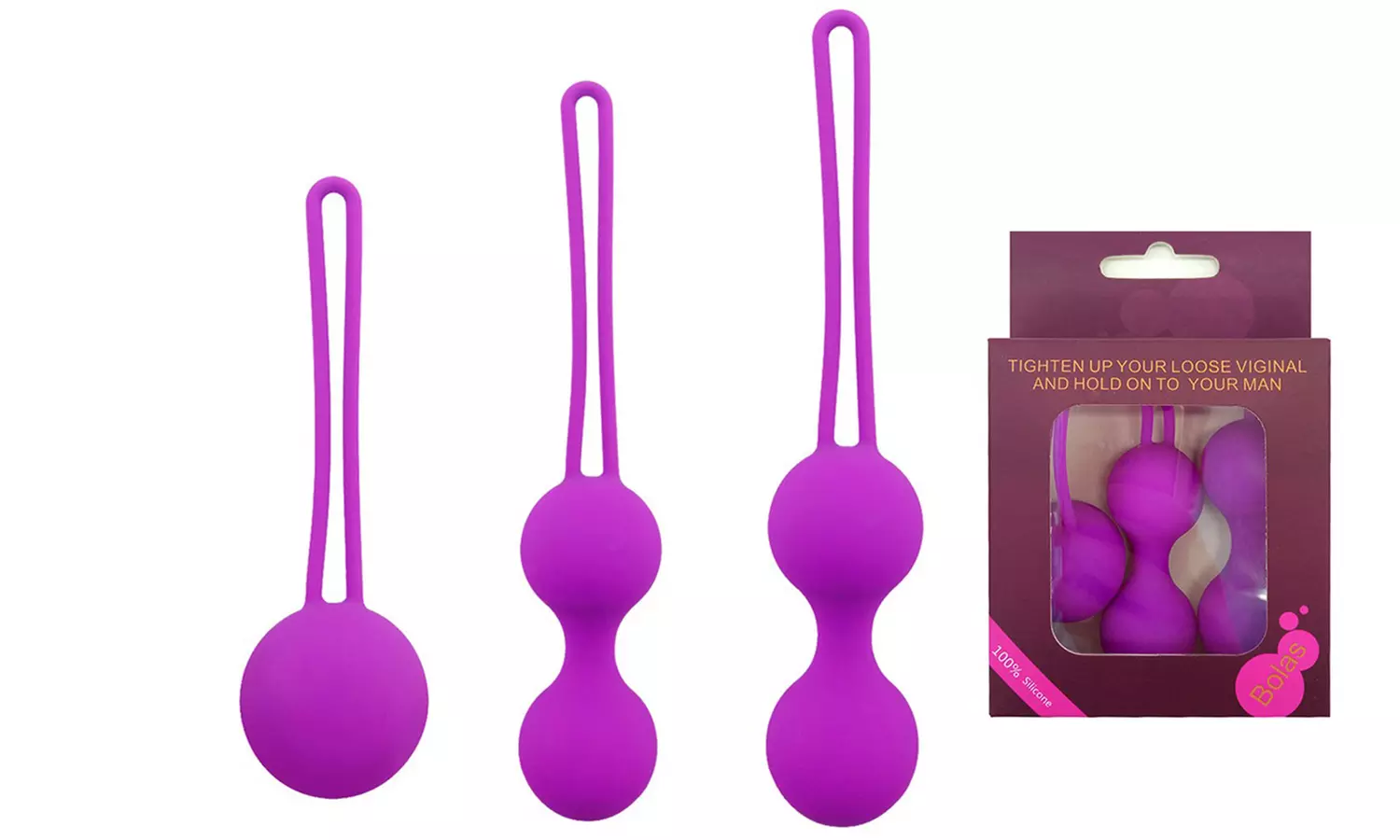 3Pcs/set Silicone Kegal Exercise Balls Tightening Vaginal Muscle Control