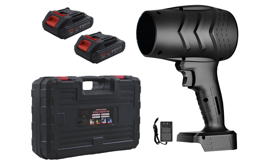 Image 3: Akku-Turbo-Druckluftgebläse mit 3 Geschwindigkeiten und 2 Akkus