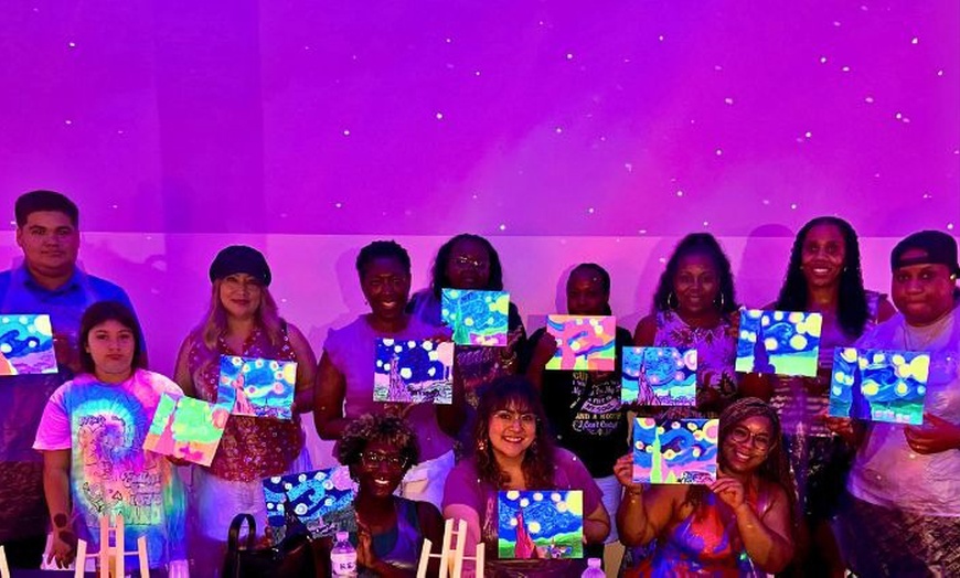 Image 2: Up to 50% Off on Immersive Starry Night Paint Experience