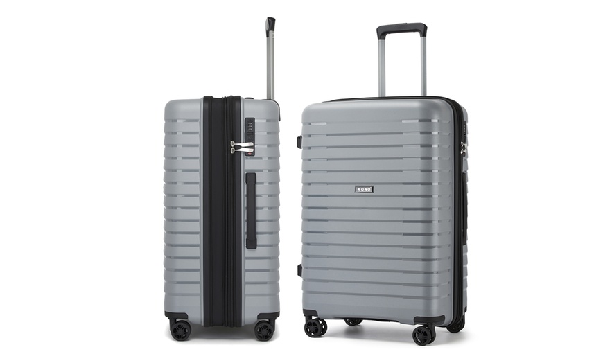 Image 16: Valises Kono rigides à poignée télescopique avec serrure TSA