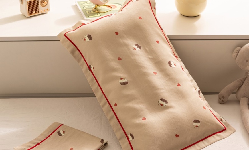 Image 25: Breathable Pure Cotton Kids Pillowcase Pair