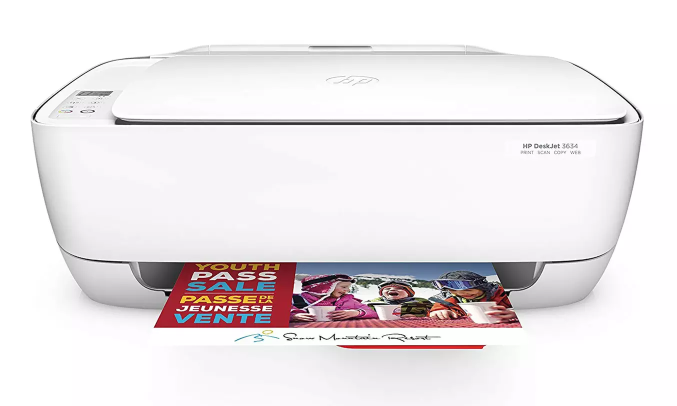 HP DeskJet 3634 Compact All-in-One Wireless Printer - Primary Image