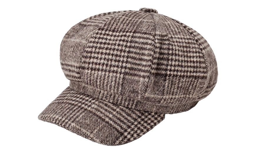 Image 9: Artist Vintage Newsboy Cabbie Peaked Beret Cap Warm Baker Boy Visor Hat Flat Cap