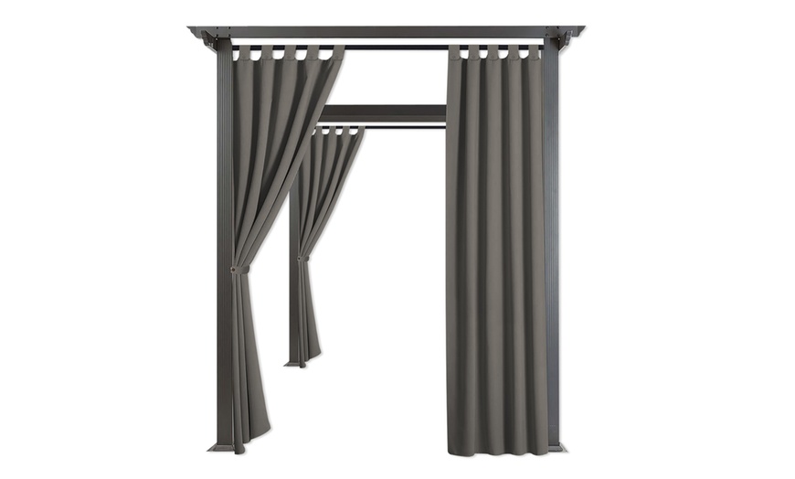 Image 2: Cortina para pérgola resistente a los rayos UV y lavable a máquina