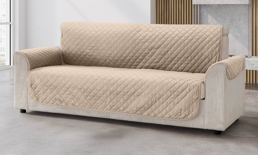 Image 9: Copridivano trapuntato antmacchia