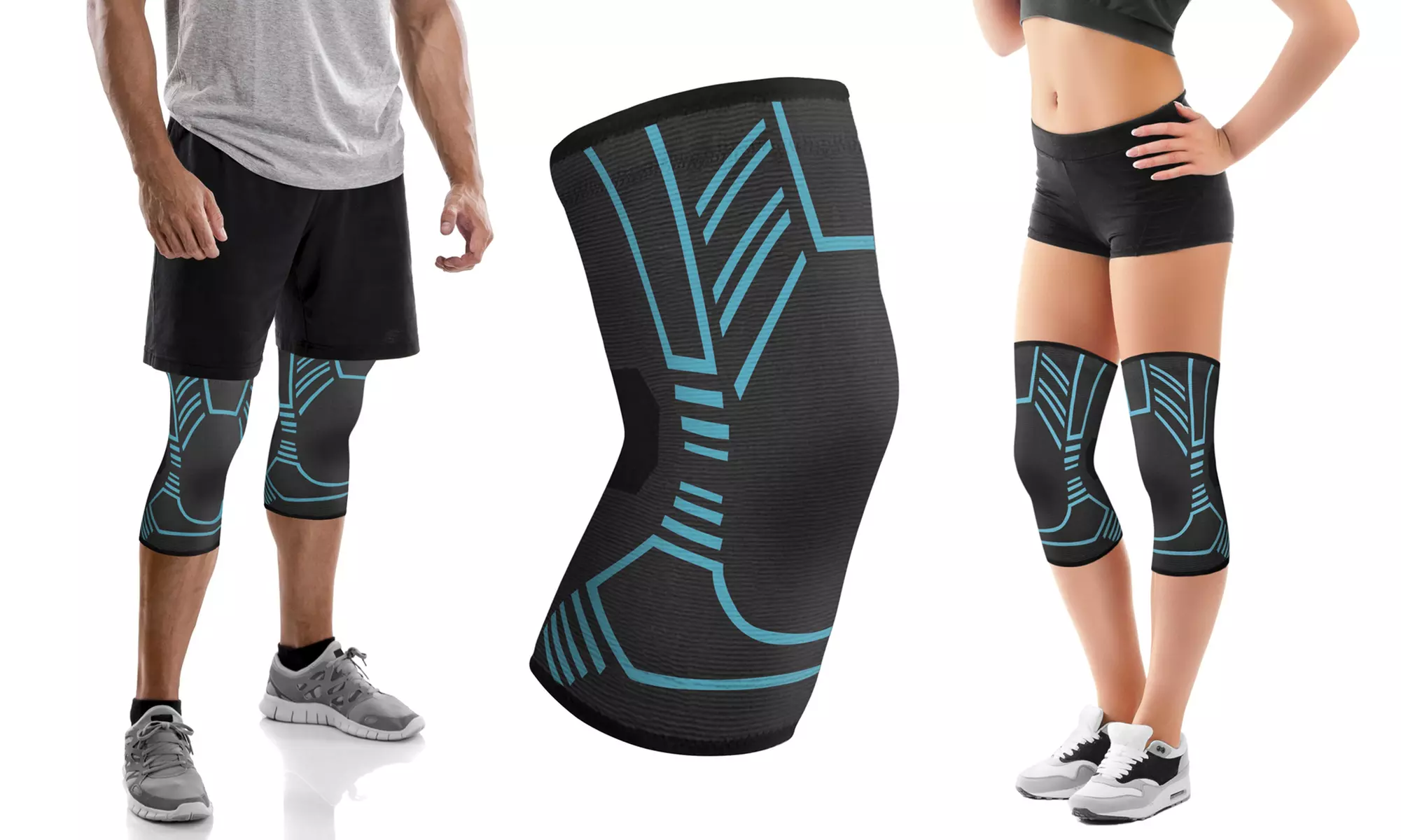 DCF Knee Compression Support Sleeve with Gel Grip ( 1-Sleeve)