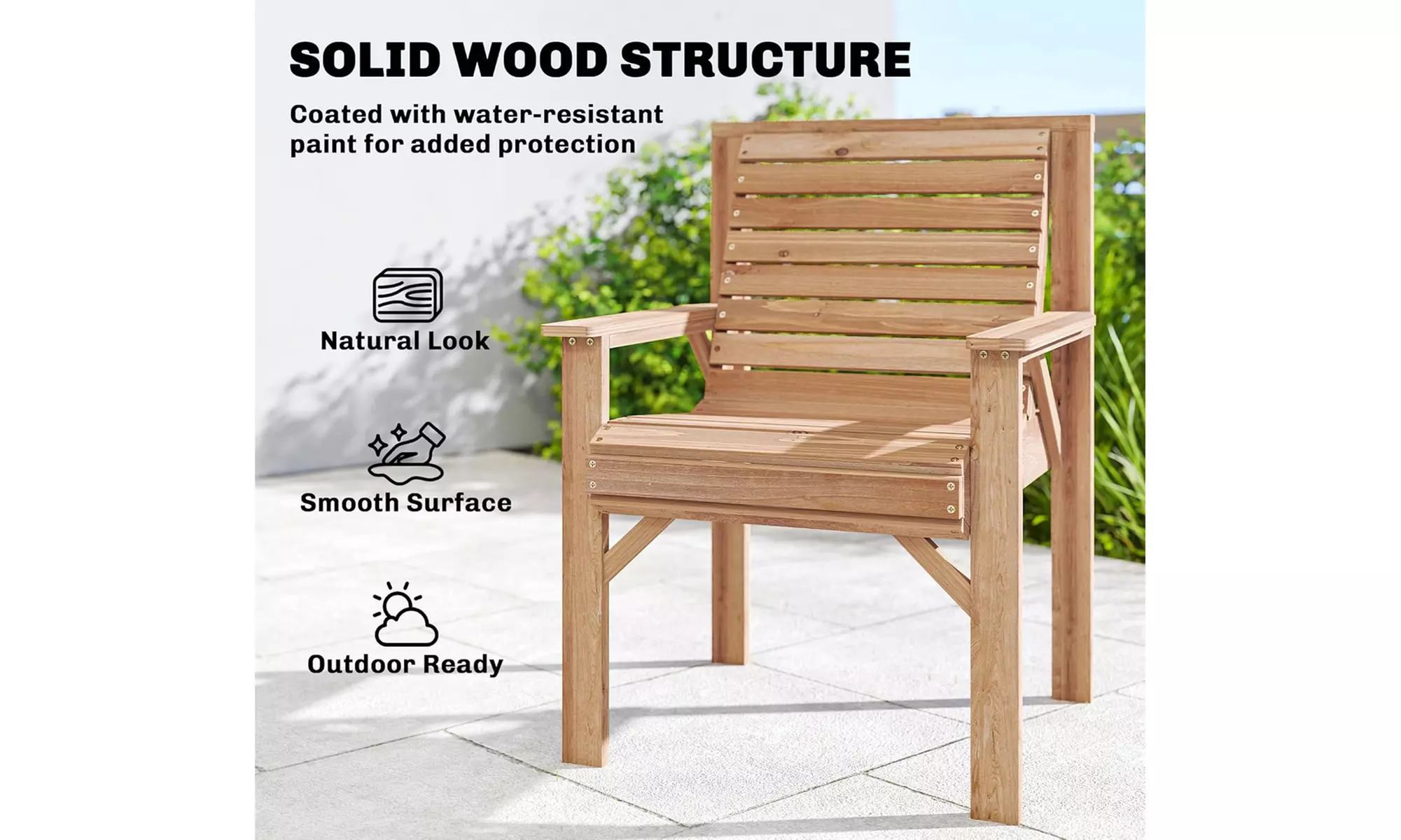 Outsunny Wooden Garden Chairs